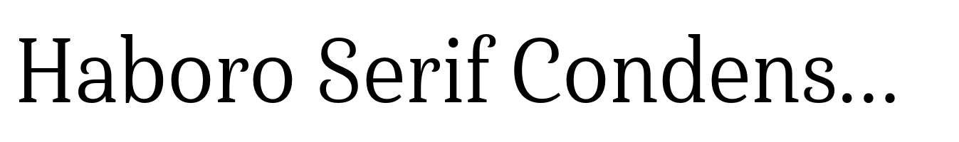 Haboro Serif Condensed Regular